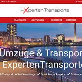 Webdesign Referenz ExpertenTransporte GbR, Düsseldorf